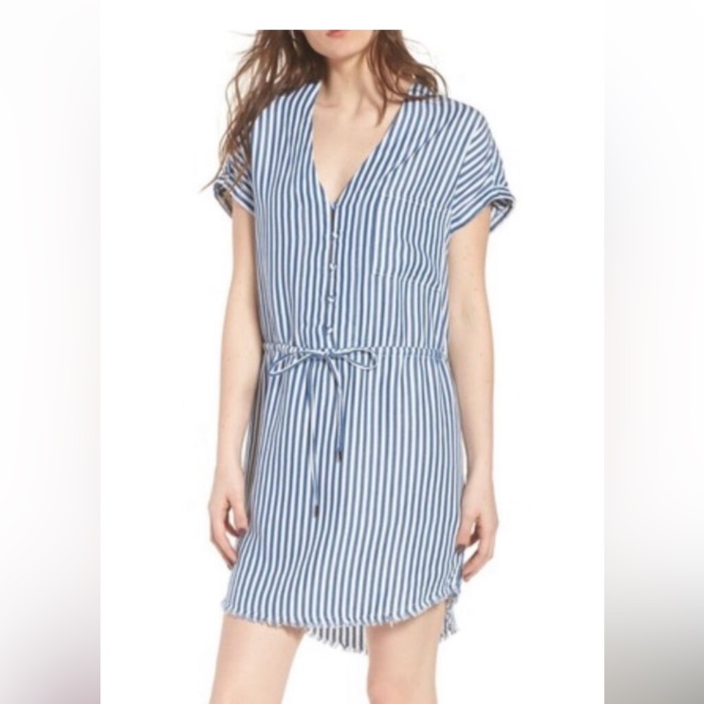 PAIGE Dress Haidee Navy and White Striped Beach